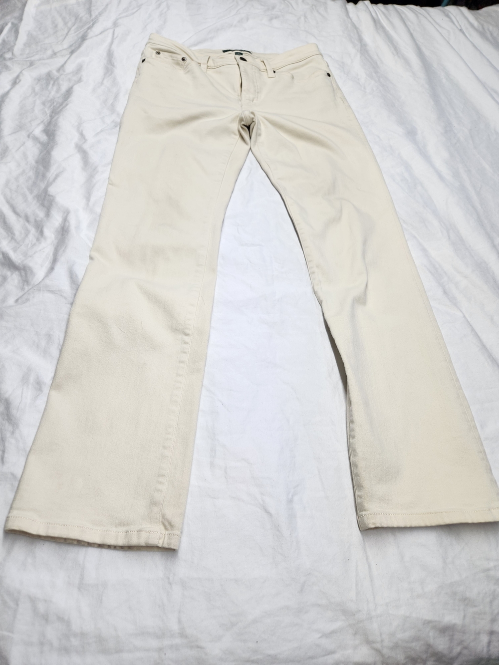 Lauren Ralph Lauren Women's Off-White Flare Jeans